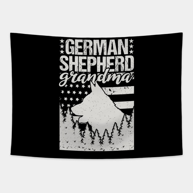 German Shepherd Grandma Tapestry by Tesszero