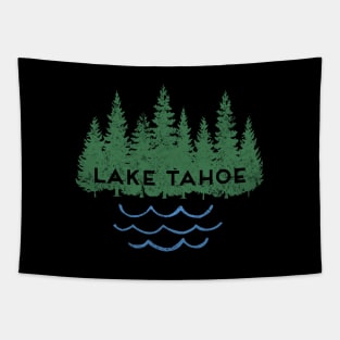 Lake Tahoe California Nevada Ski Mountain Resort Moon Trees Tapestry