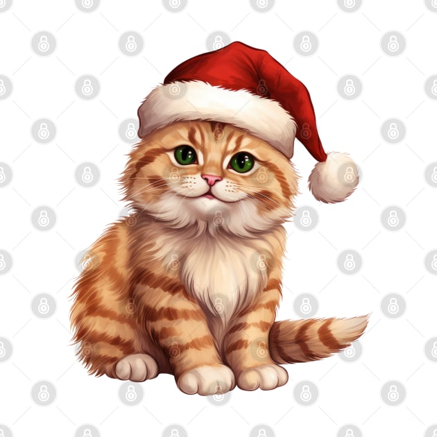 Vintage Christmas Kitten by Chromatic Fusion Studio