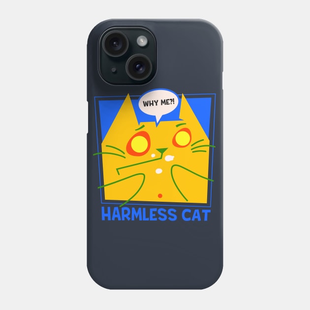 Harmless Cat Phone Case by Nisse The Drummer