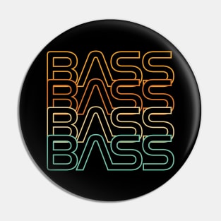 Bass Retro Colors Repeated Text Pin