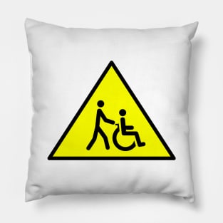 Wheelchair with helper symbol Pillow