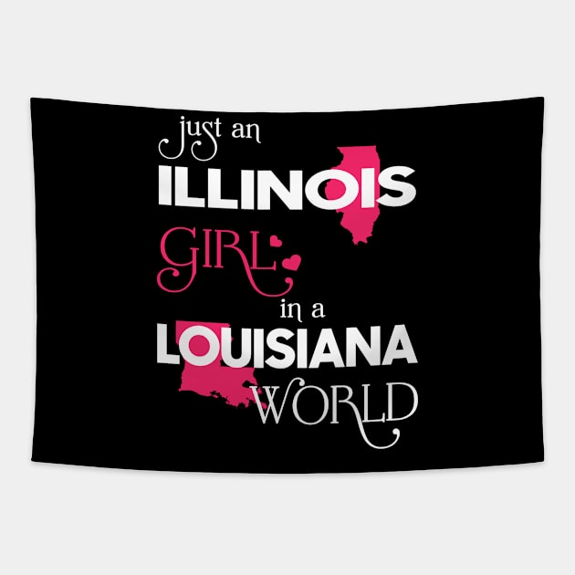 Just Illinois Girl In Louisiana World Tapestry by FaustoSiciliancl