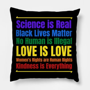 Love is Love Black Lives Kindness Pillow