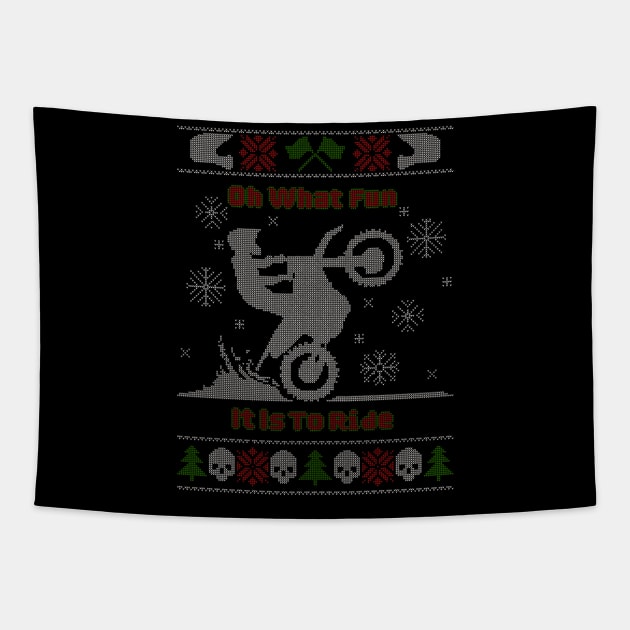 Moto Christmas Tapestry by BAHMcreations