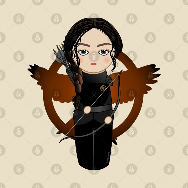 Kokeshi Katniss by Pendientera