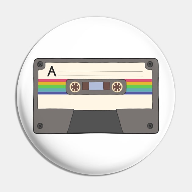 Cassette Retro Music Pin by Lactoxa