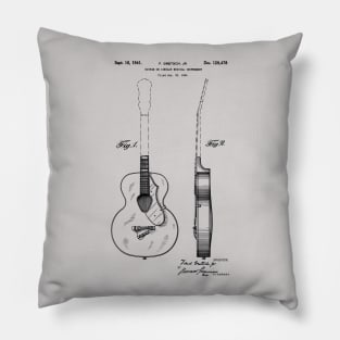 Acoustic Guitar Patent Print 1941 Pillow