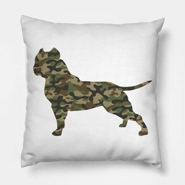 American bully army camo Pillow by hatem