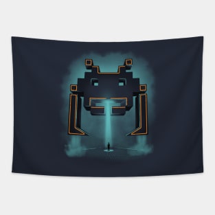 Grid Invader Tapestry