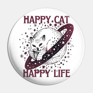 Happy cat happy life Pin