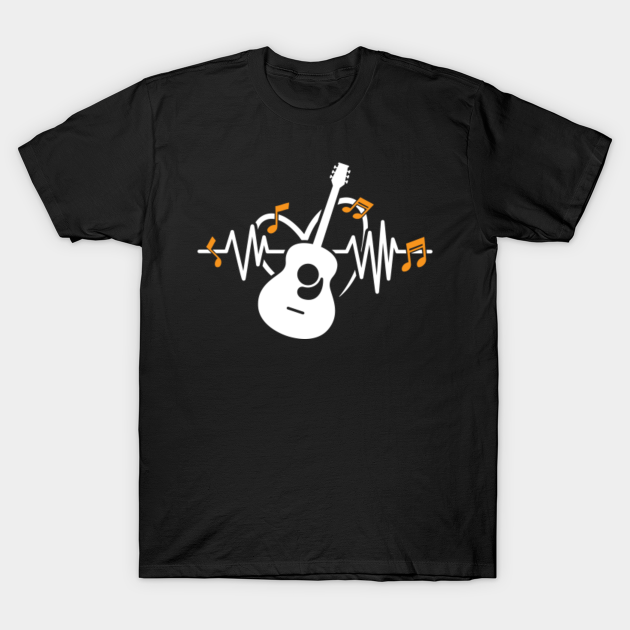 Discover Guitar Guitarist Heartbeat - Acoustic Guitar Guitarist - T-Shirt