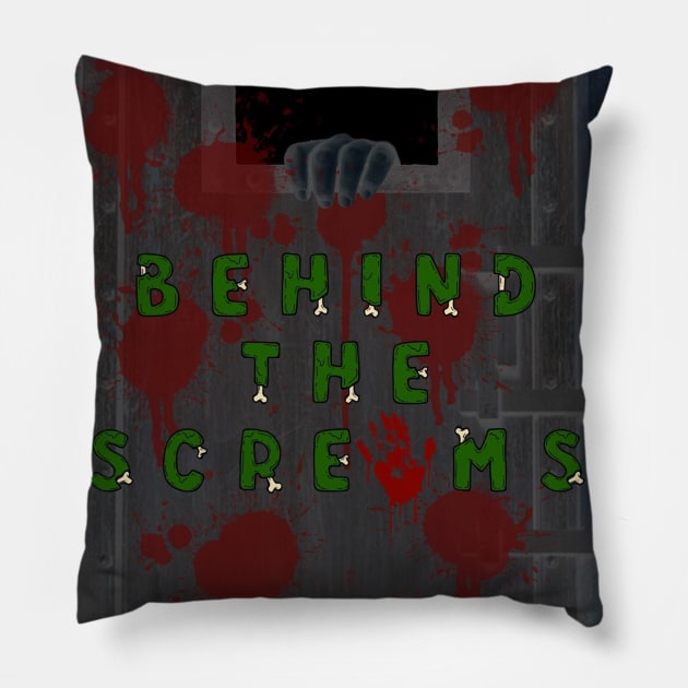 Alternate Title Logo Pillow by Behind The Screams Podcast