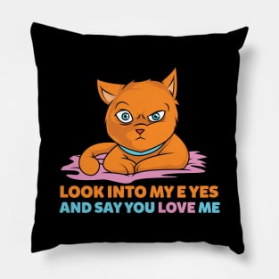 Funny Cat Kitty Cat Miau Kitten Gift Pillow