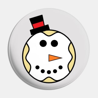 The Snowman Donut Pin