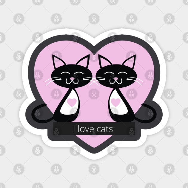 I love cats Magnet by Gersth