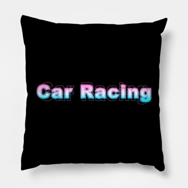 Car Racing Pillow by Sanzida Design