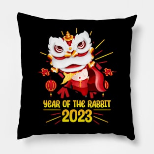 Good Luck Zodiac Happy Chinese New Year of the Rabbit 2023 Pillow