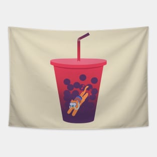 Diving for Milk Tea Pearls (Berry Flavor) Tapestry