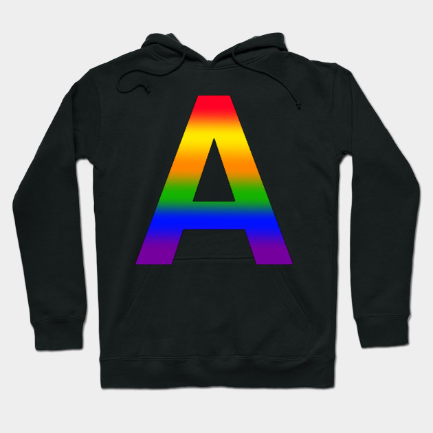 rainbow letter hoodie