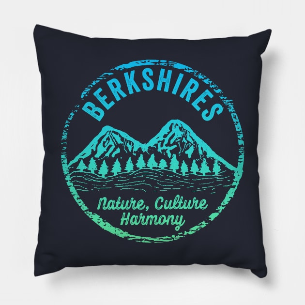 The Berkshires Hiking Gifts by Pine Hill Goods The Berkshires Massachusetts MASS MA Mountain Vacation Gift Pillow by Pine Hill Goods