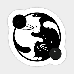 Cat Yin and Yang Magnet
