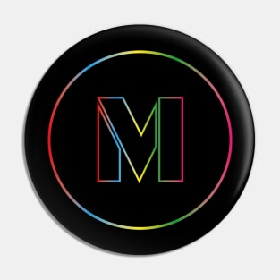 letter M colorful design Pin