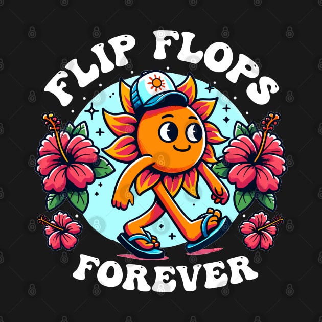 Flip Flops Forever - Summer Vacation Beach by eighttwentythreetees