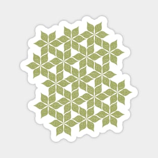 Geometric Pattern Green on Green Magnet