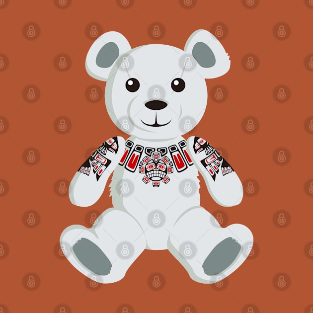 Haida tattooed teddy bear by TurkeysDesign