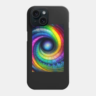 Cosmic Rainbow Swirls Phone Case