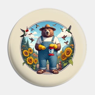 Hummingbird Daddy Bear Pin