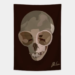 Gibbon skull Tapestry