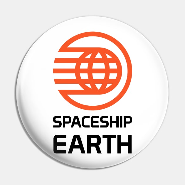 Spaceship Earth T-Shirt Pin by GrizzlyPeakApparel