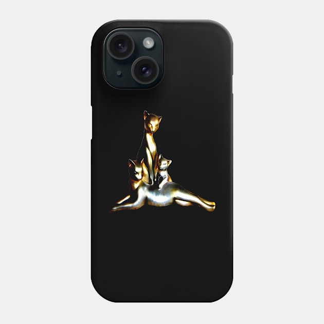 Three Cats Artistic And Statuesque Phone Case by taiche