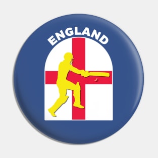 England Cricket Batsman England Flag Pin