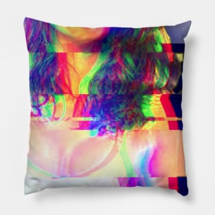 RETRO GLITCH GIRL #1 Pillow