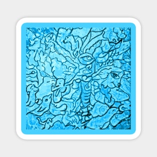 Dream Collective Abstract in Blue Magnet