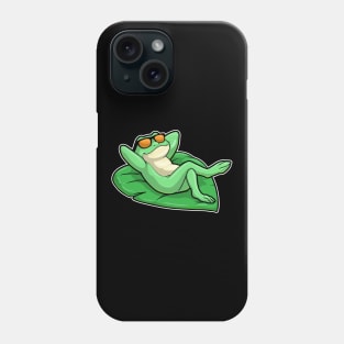 Frog on Leaf Phone Case