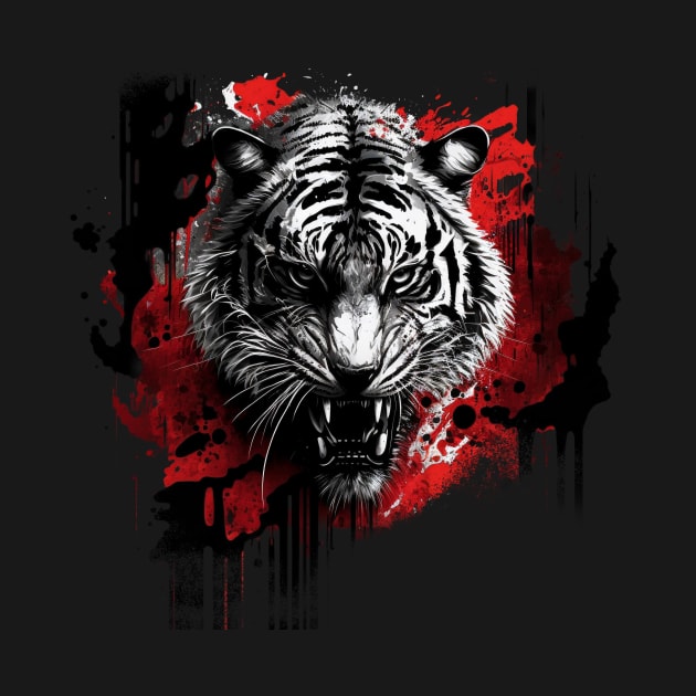 Urban Jungle King: A Graffiti-Style Tiger in the City by Abili-Tees