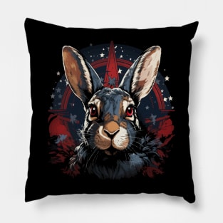 Patriotic Rabbit Pillow