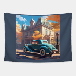 Vintage Victorian car Tapestry