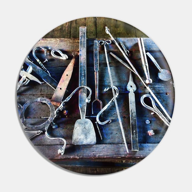 Blacksmith Tools on Table Pin by SusanSavad