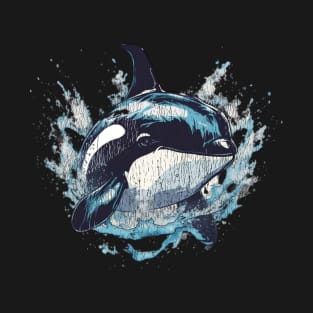 Orca Whale Tshirt, Killer Whale Shirt, Marine Biology Beach Marine Biologist Gifts, Ocean Conservation Environmental Tee, Animal Vintage T-Shirt