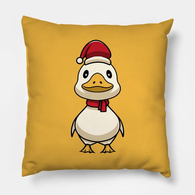 Cute Christmas Duck Pillow by Cubbone