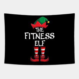 Fitness Elf Matching Family Christmas Sporty Tapestry