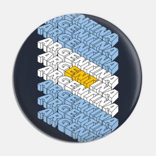 Geometric Argentina type flag Pin