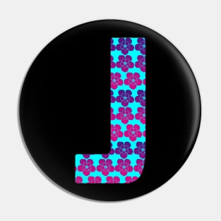 Letter J FROM ROSES Pin