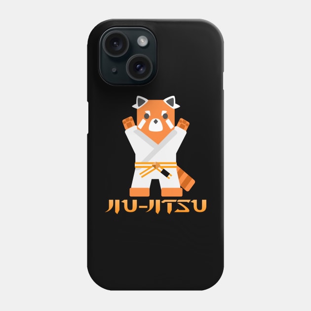 Jiu Jitsu Panda -Orange White Belt- Phone Case by TheConcernedPanda