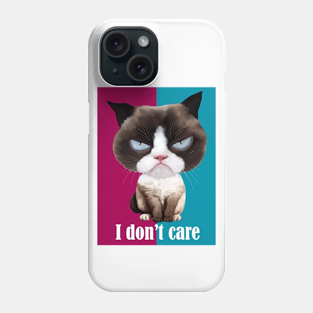 Grumpy cat Phone Case by Ovibos